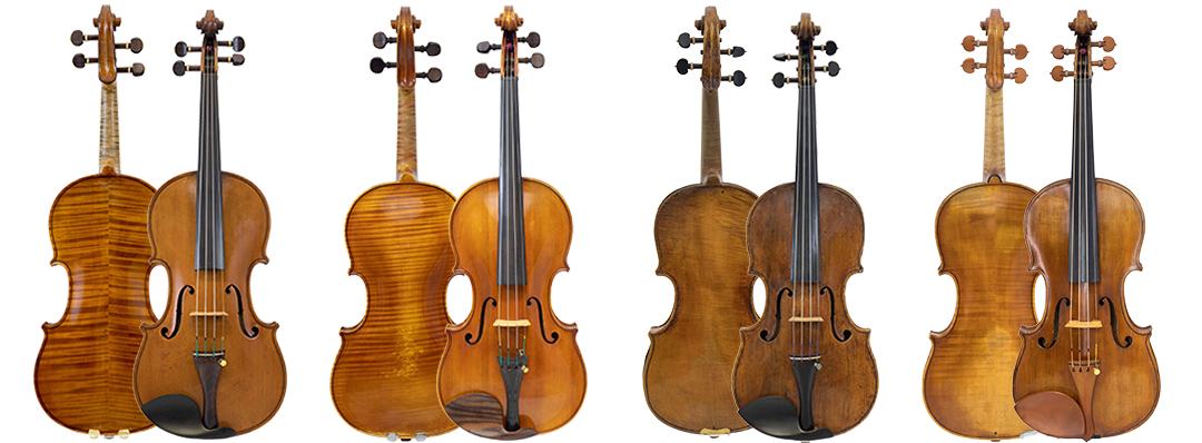 Composite image of Fine & Rare instruments of Atlantic strings